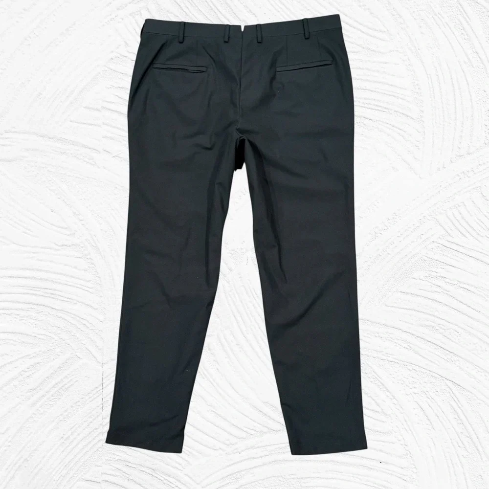 Sene Mens Black 2 Pc Suit FlexTech Stretch Custom 42R 37X29 Slim Taper